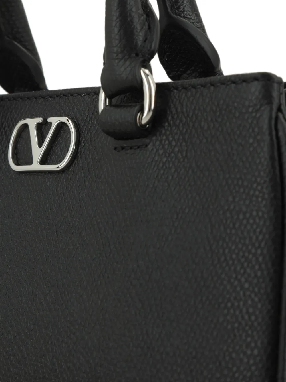 Valentino Garavani VLogo Signature leren shopper Zwart