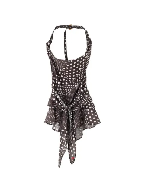 DAMSON MADDER Leandra polka-dot ruffled top