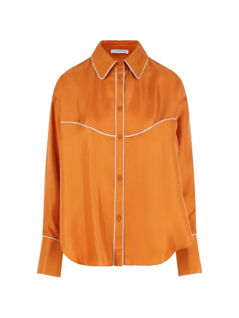 Raquel Diniz piping-detail silk shirt