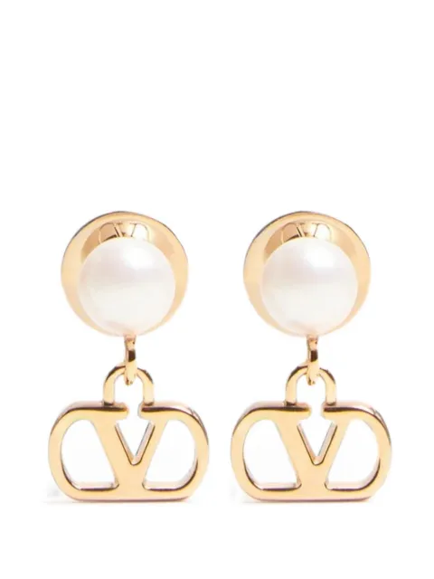 Valentino Garavani VLogo Signature resin-pearl earrings