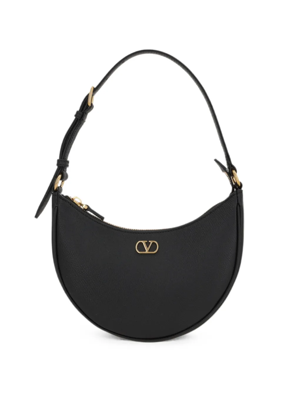 Valentino Garavani VLogo Signature grained-leather mini bag - Black
