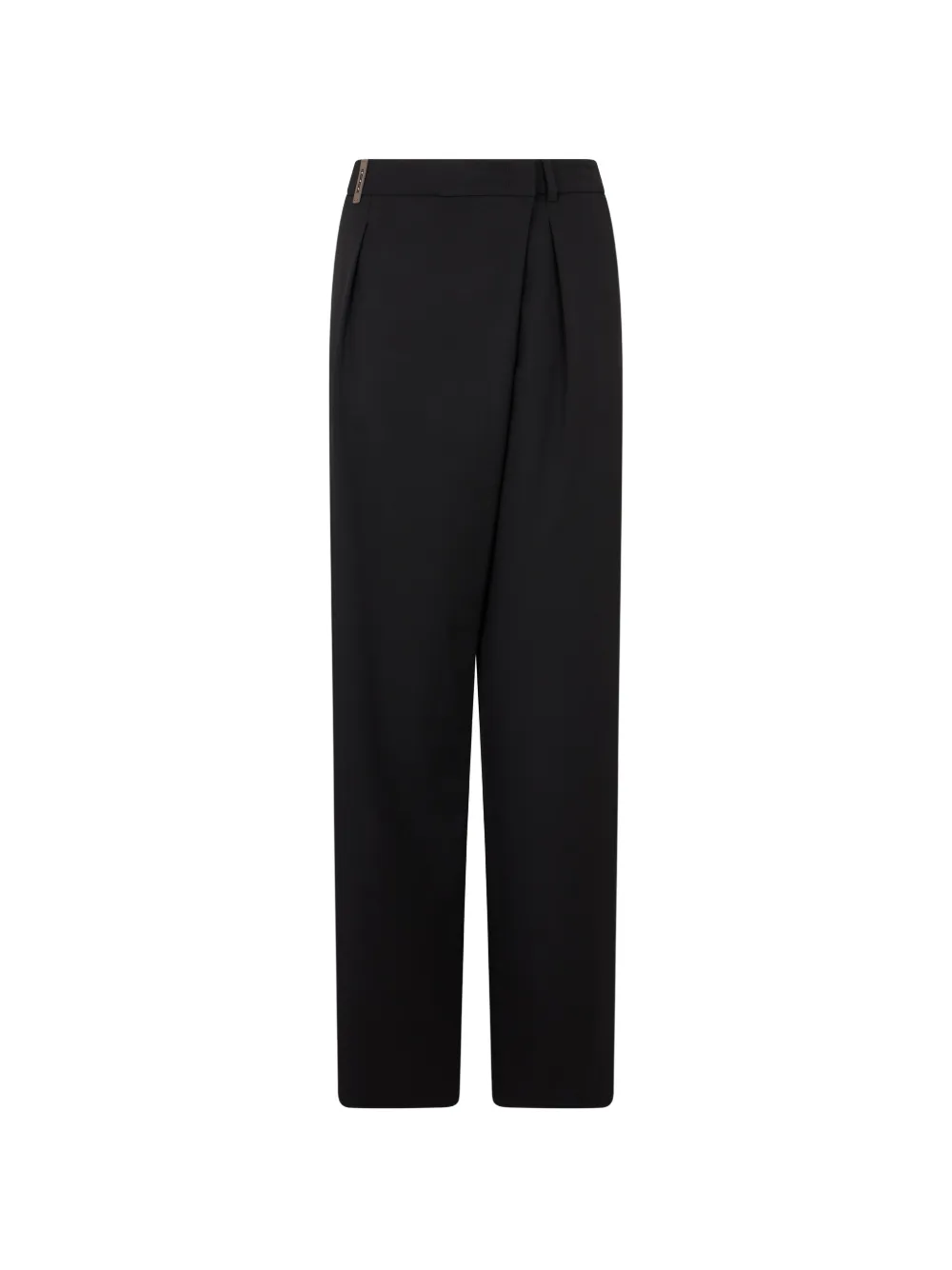 Peserico pleated wrap-style trousers - Nero