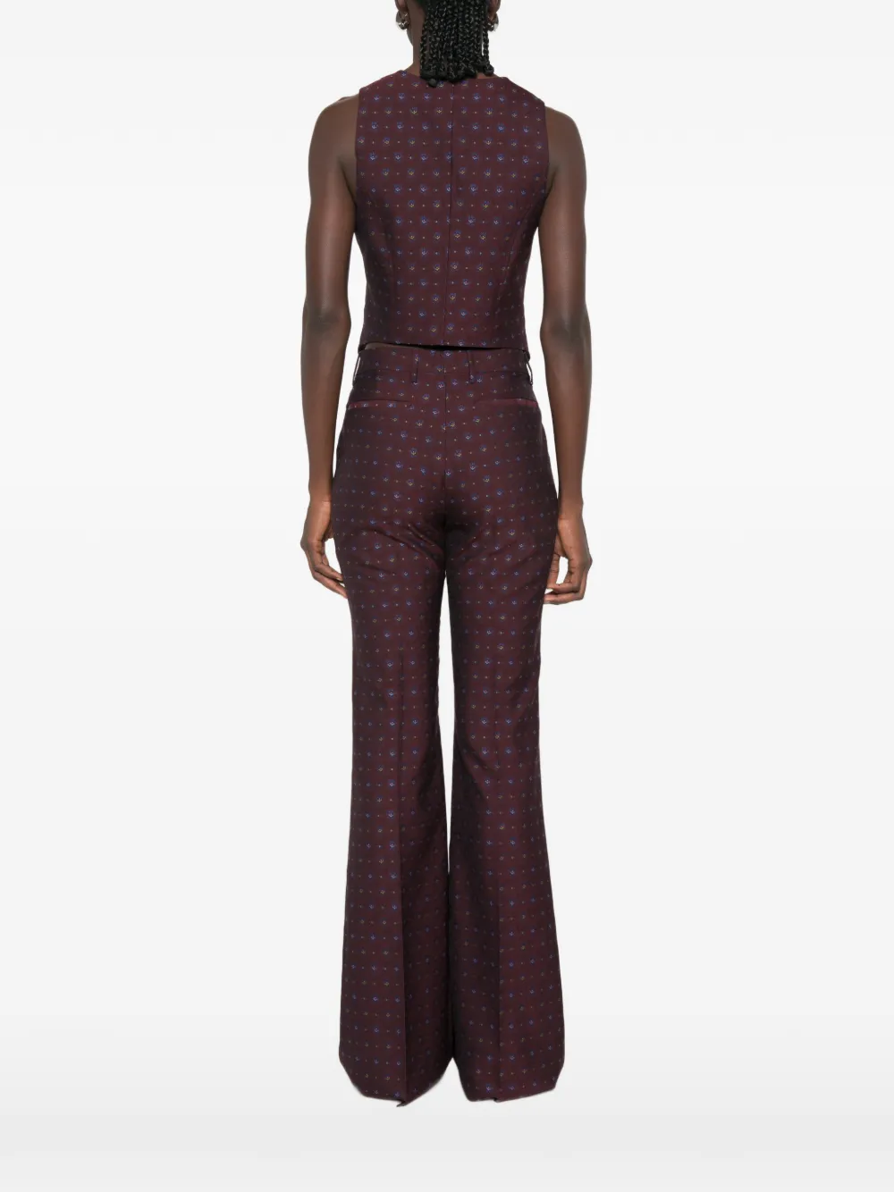 ETRO Gilet met geometrisch patroon en V-hals Bruin