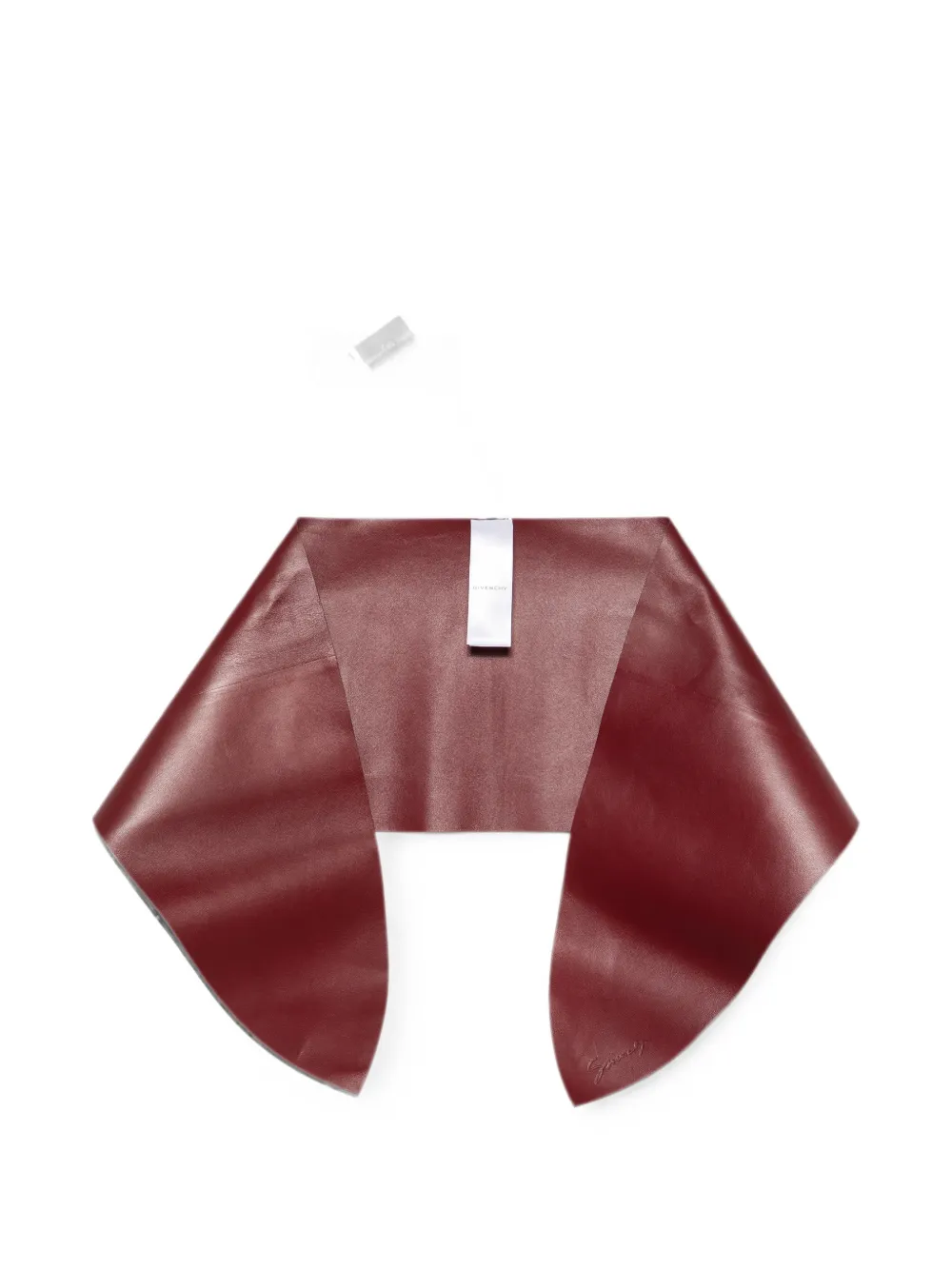 Givenchy logo-debossed leather scarf - Rosso