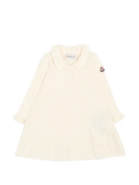 Moncler Enfant ribbed-knit ruffled-collar dress