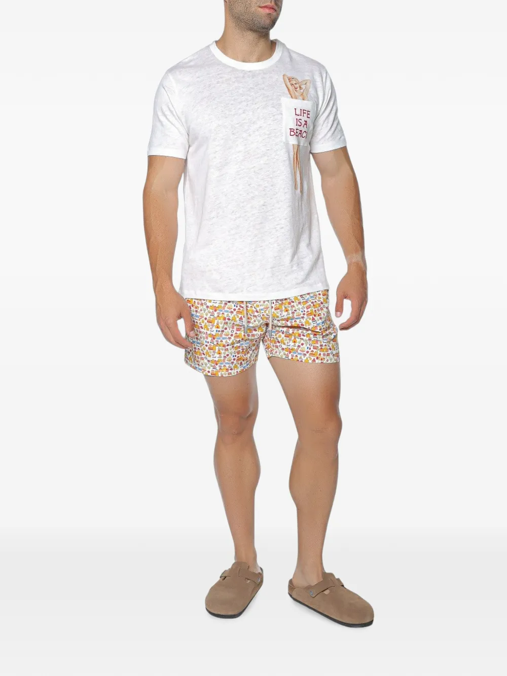 MC2 Saint Barth Ecstasea T-shirt met grafische print Wit