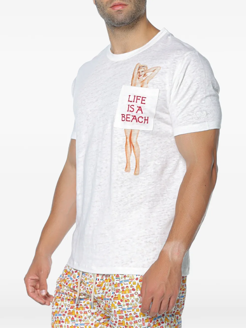 MC2 Saint Barth Ecstasea T-shirt met grafische print Wit