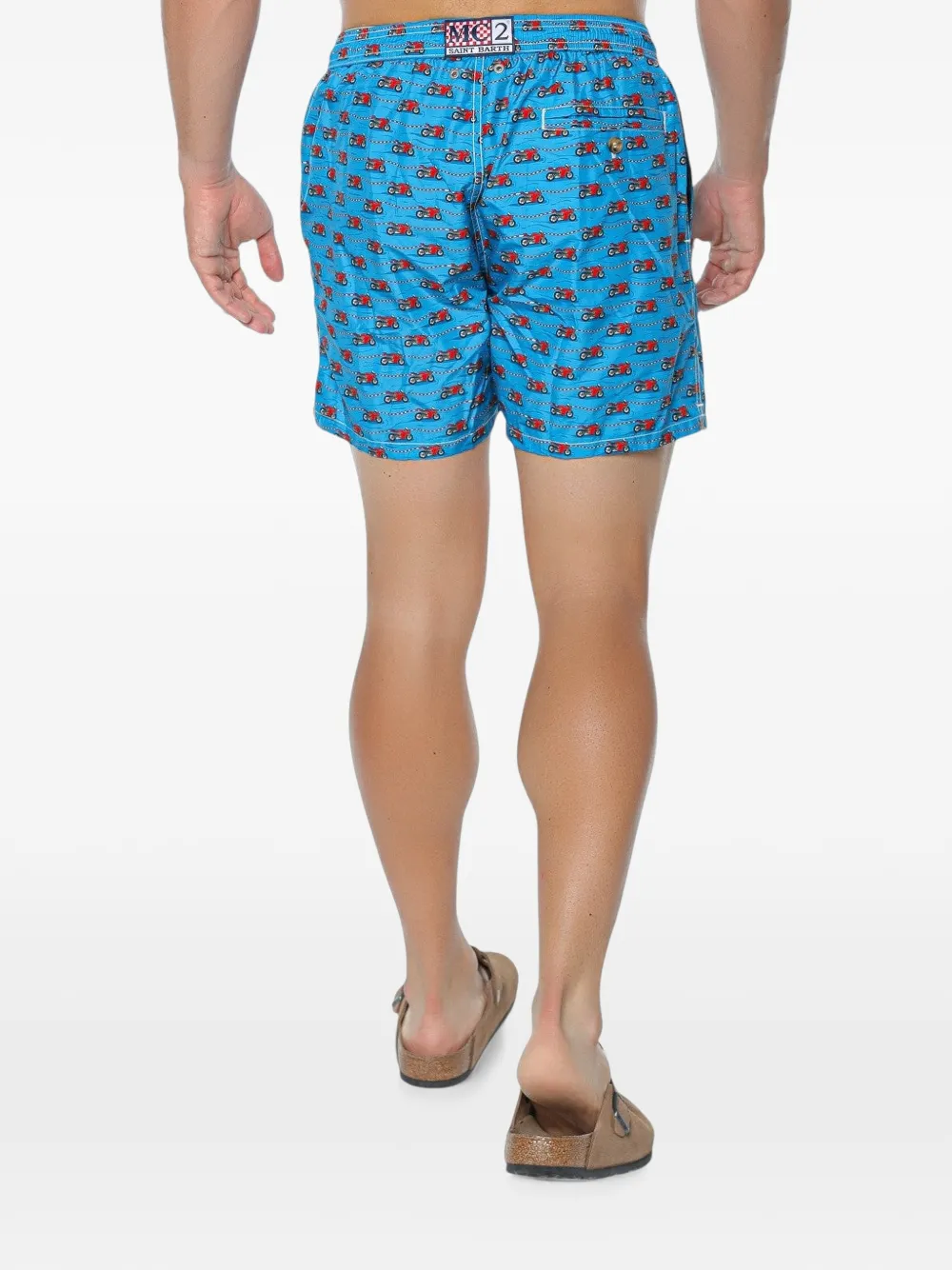 MC2 Saint Barth Ducati zwembroek met micro-print Blauw