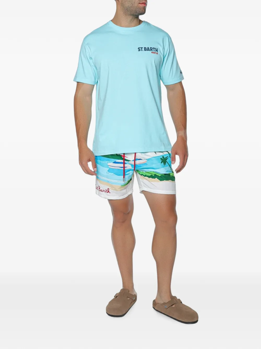MC2 Saint Barth Portland T-shirt met print Blauw