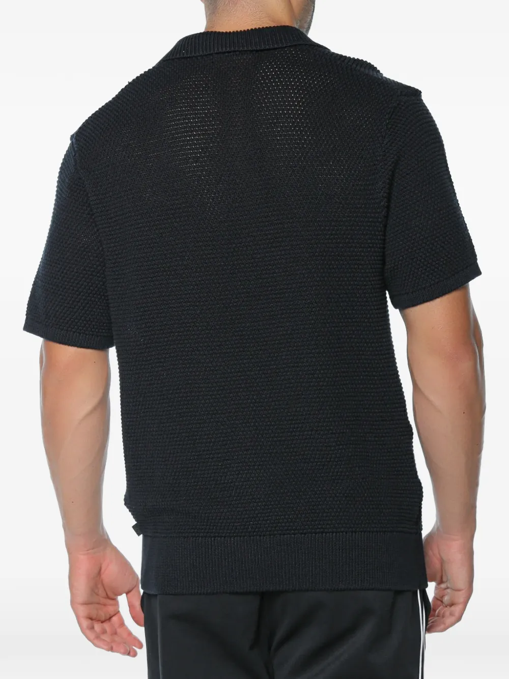 Michael Kors Johnny poloshirt met kraag met textuur Zwart