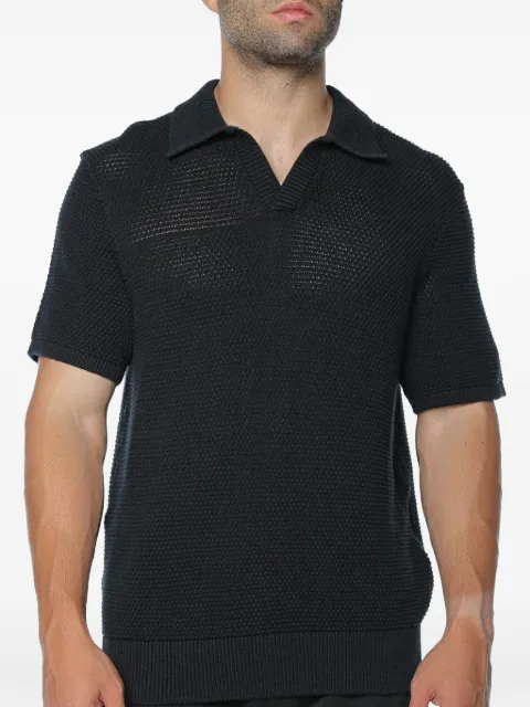 Michael Kors Johnny textured collar polo shirt