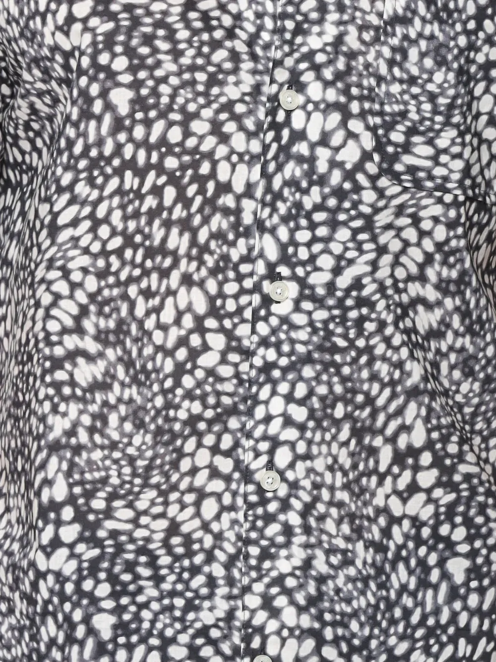 Michael Kors Overhemd met stingray-print en campkraag Zwart