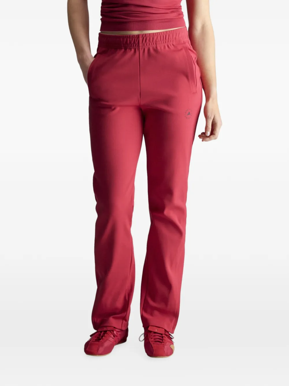 adidas by Stella McCartney knitted track pants - Rosso