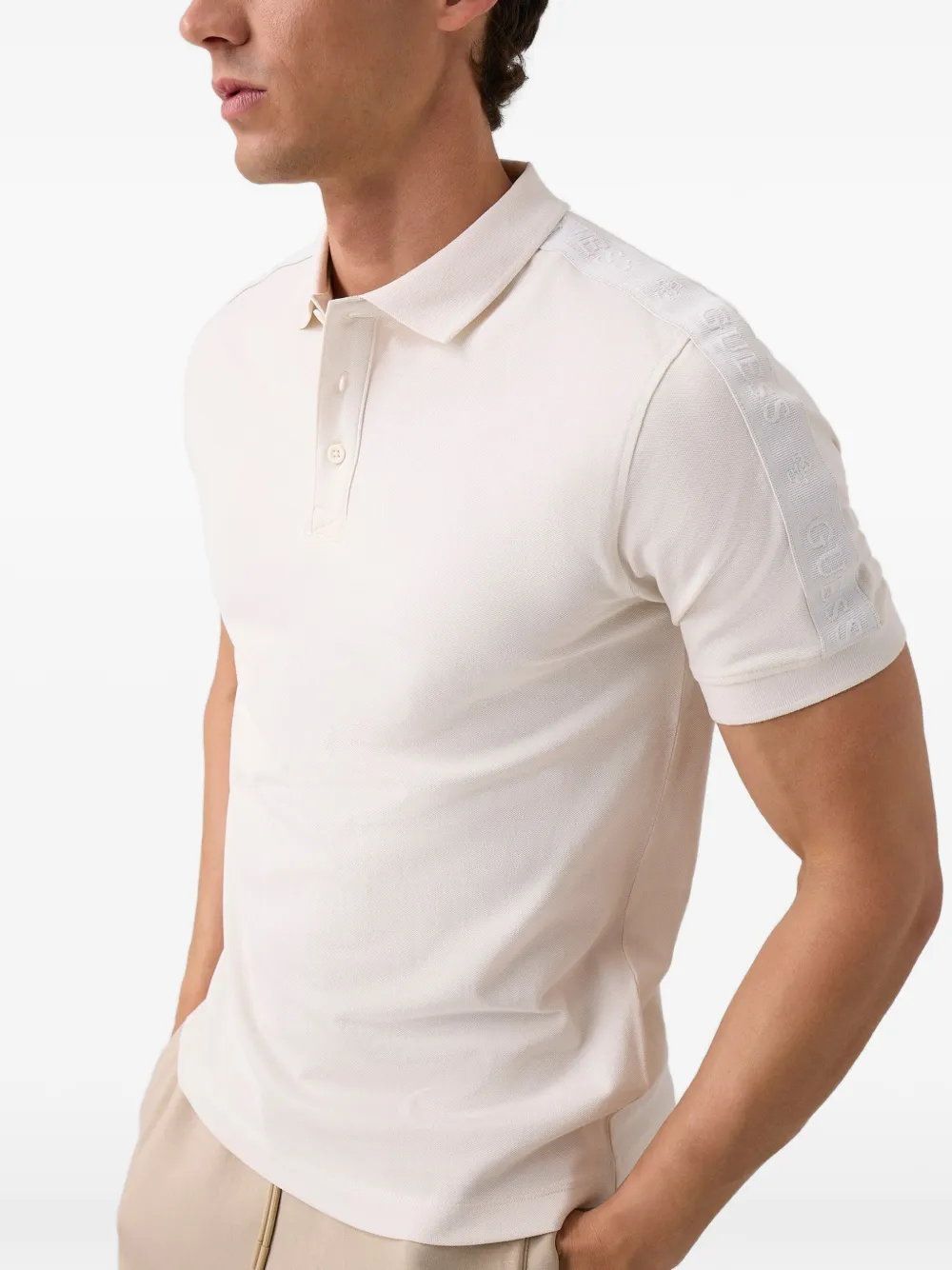 GUESS USA Schmales Poloshirt - Weiß