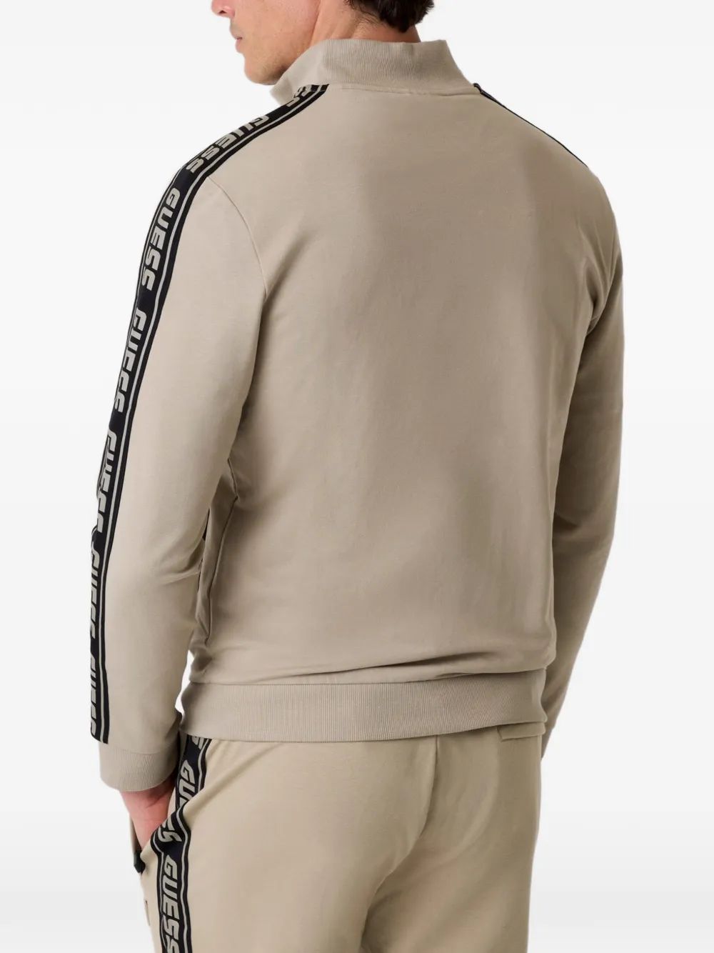GUESS USA full-zip sweatshirt Beige