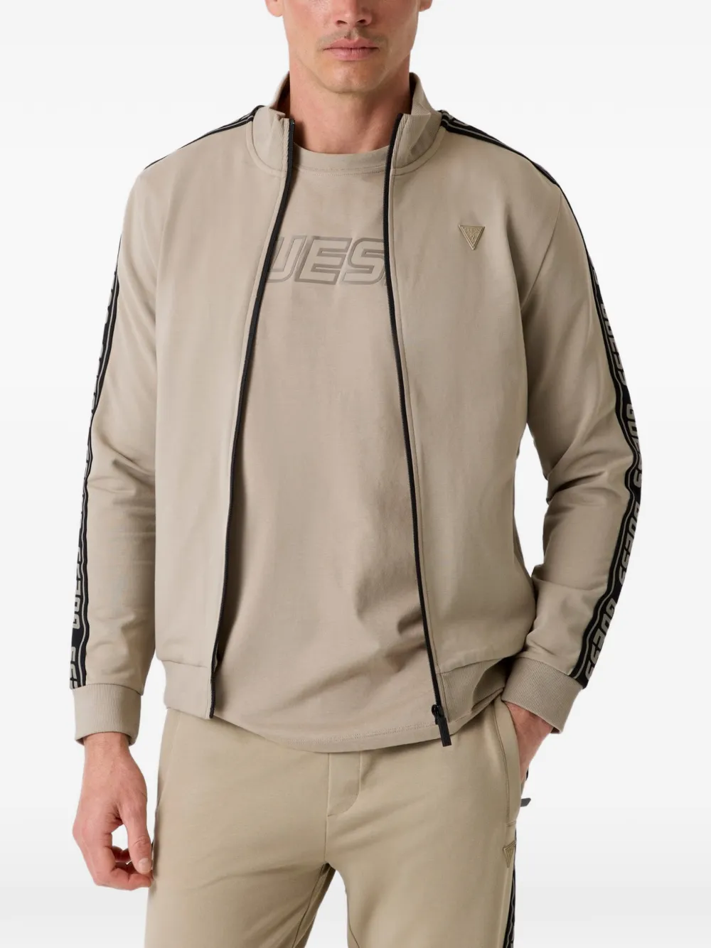 GUESS USA Sweatshirt mit Reißverschluss - Nude