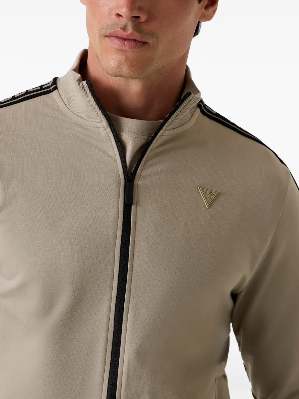 GUESS USA full-zip sweatshirt Beige