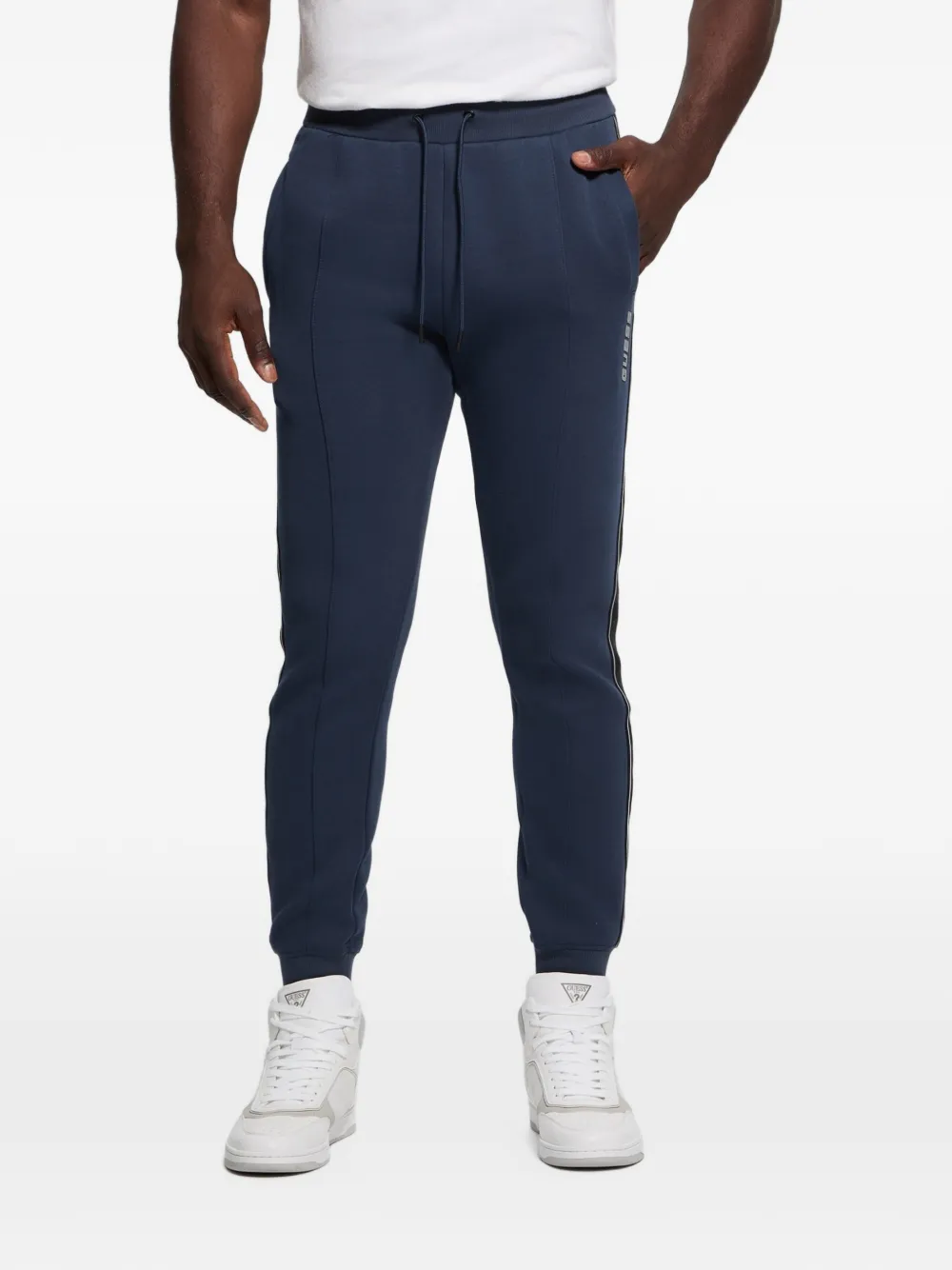 GUESS USA side-stripe track pants - Blau