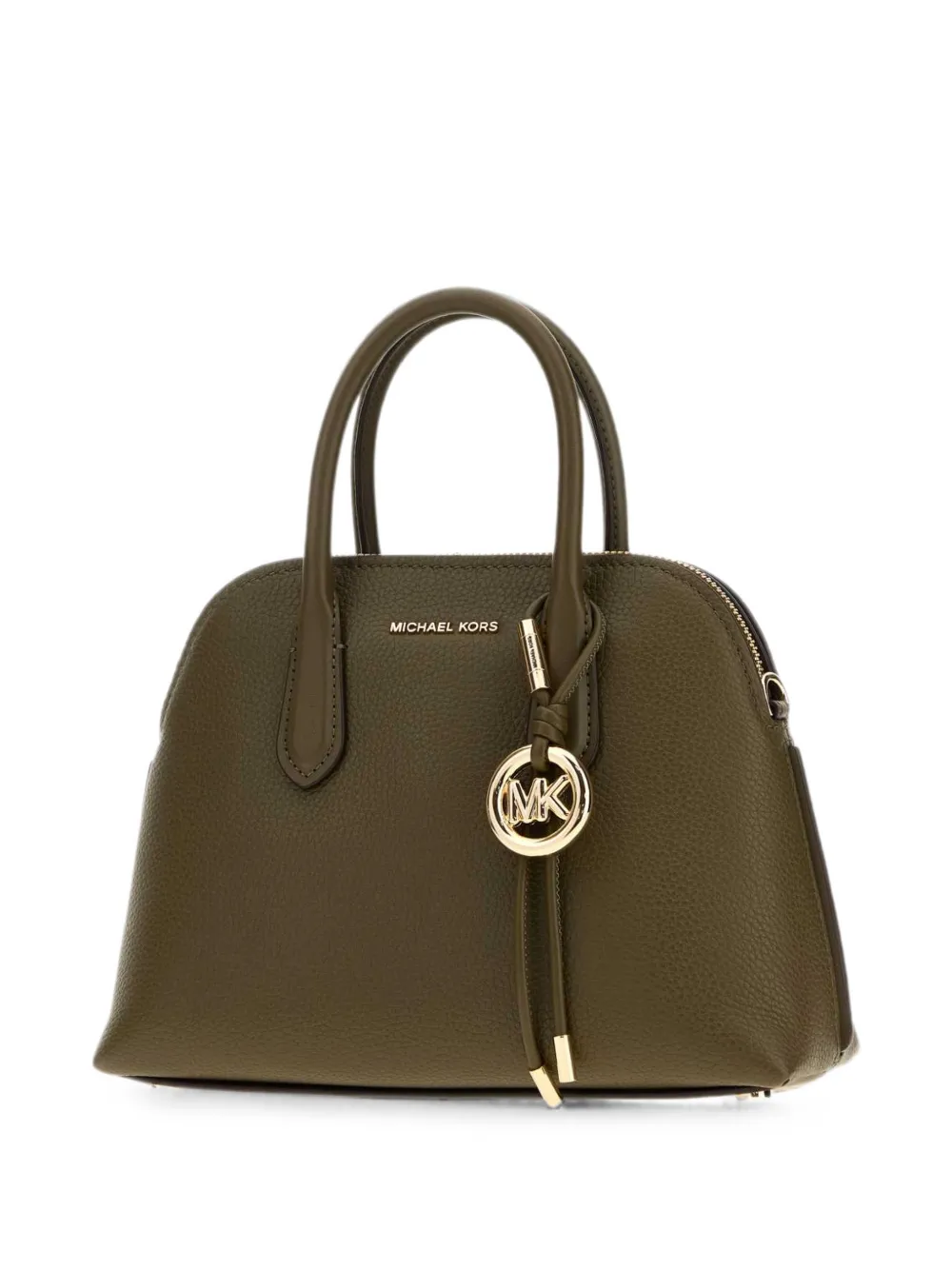 Michael Kors Freddie dome-shaped leather tote bag Groen