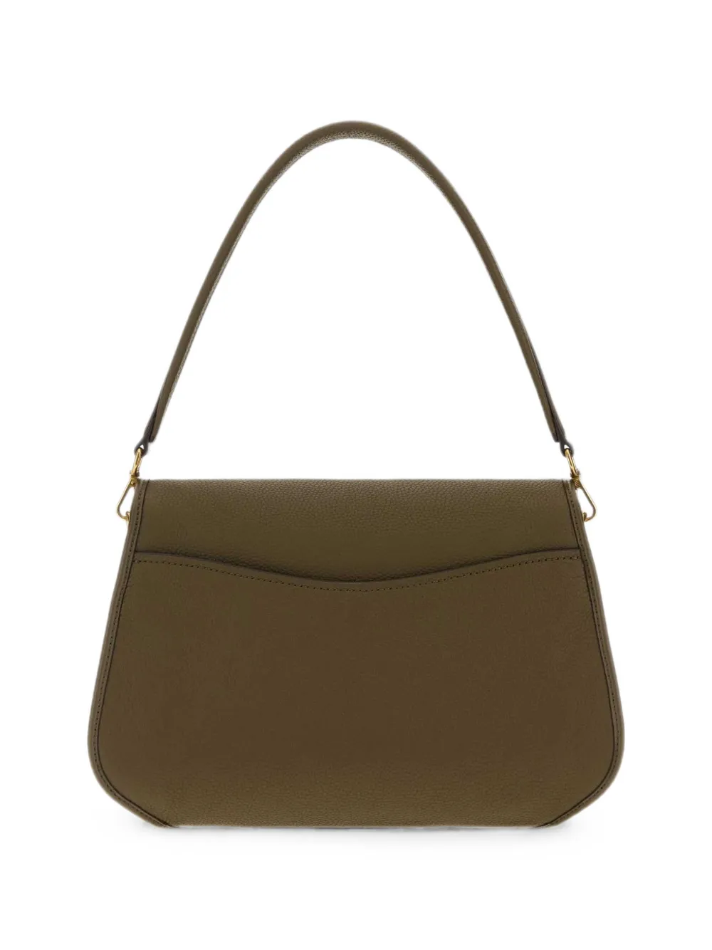 Michael Kors grained-leather foldover shoulder bag Groen