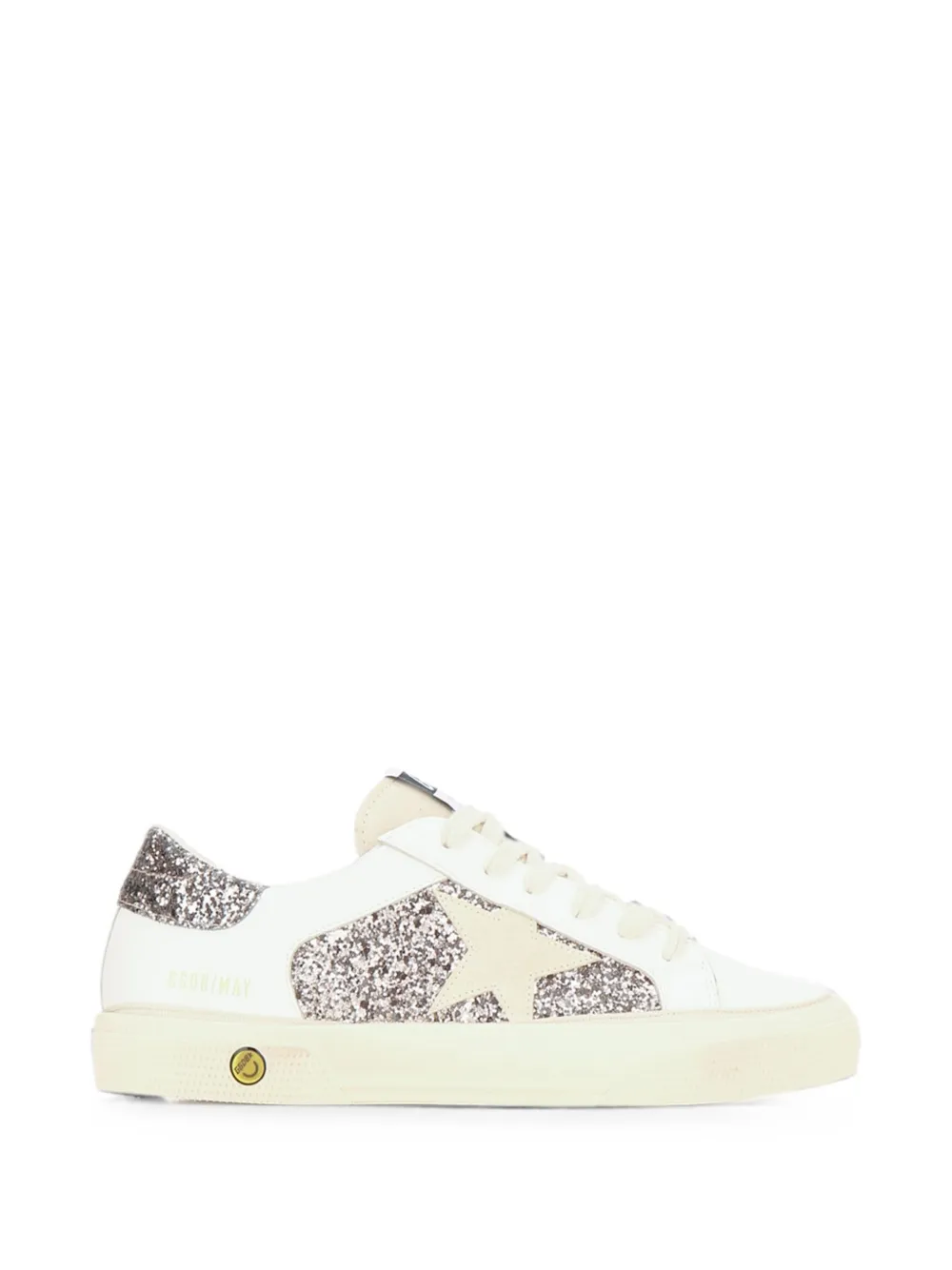 Golden Goose May glitter leather sneakers Wit