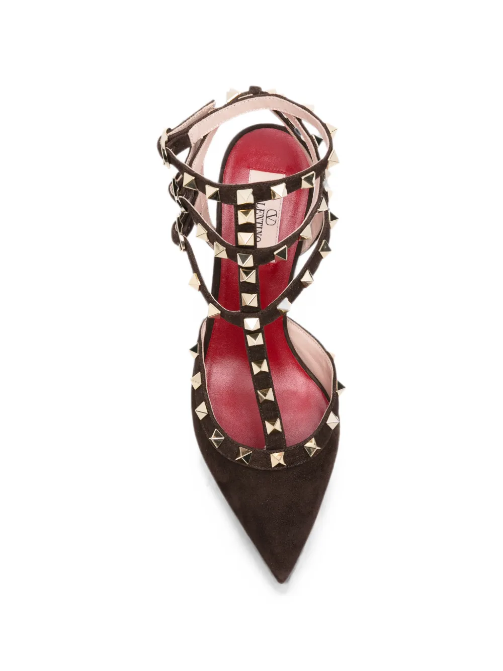 Valentino Garavani Rockstud pointed pumps Bruin