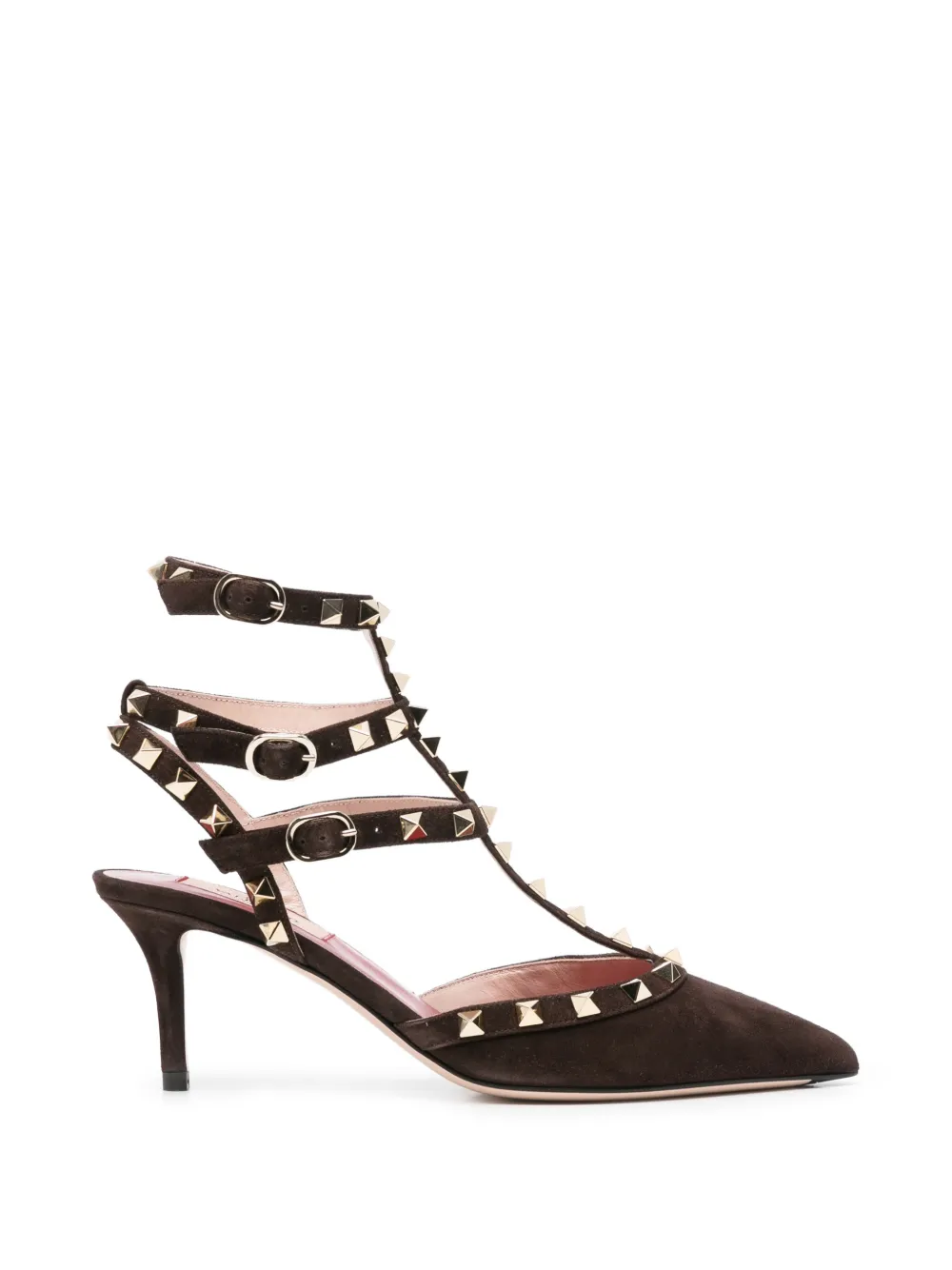 Valentino Garavani Rockstud pointed pumps Bruin