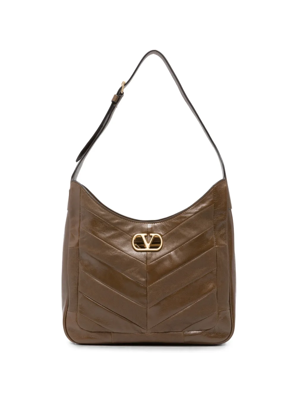 Valentino Garavani VLogo Signature quilted shoulder bag - Braun