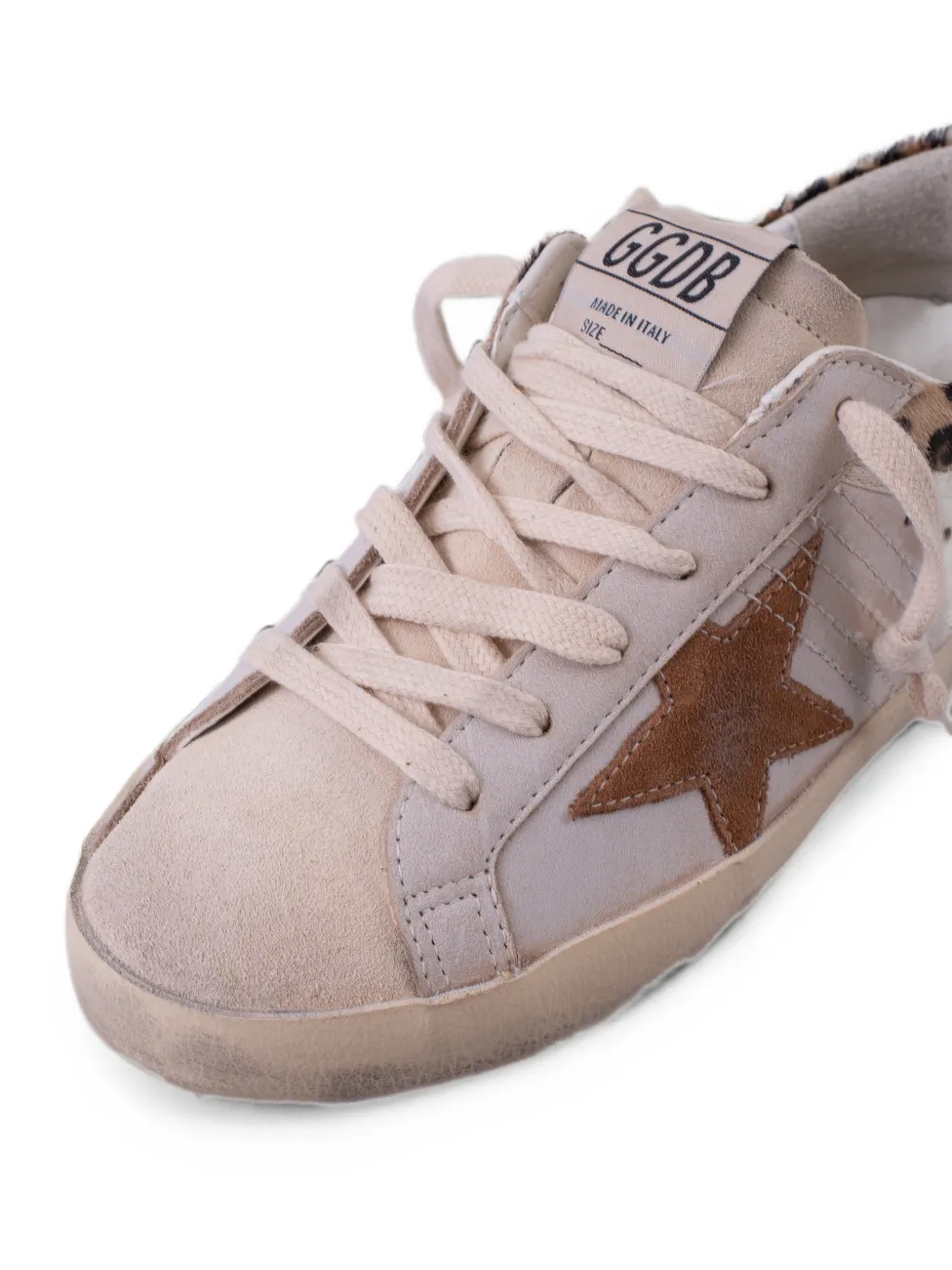 Golden Goose Super-Star leopard-print sneakers Beige