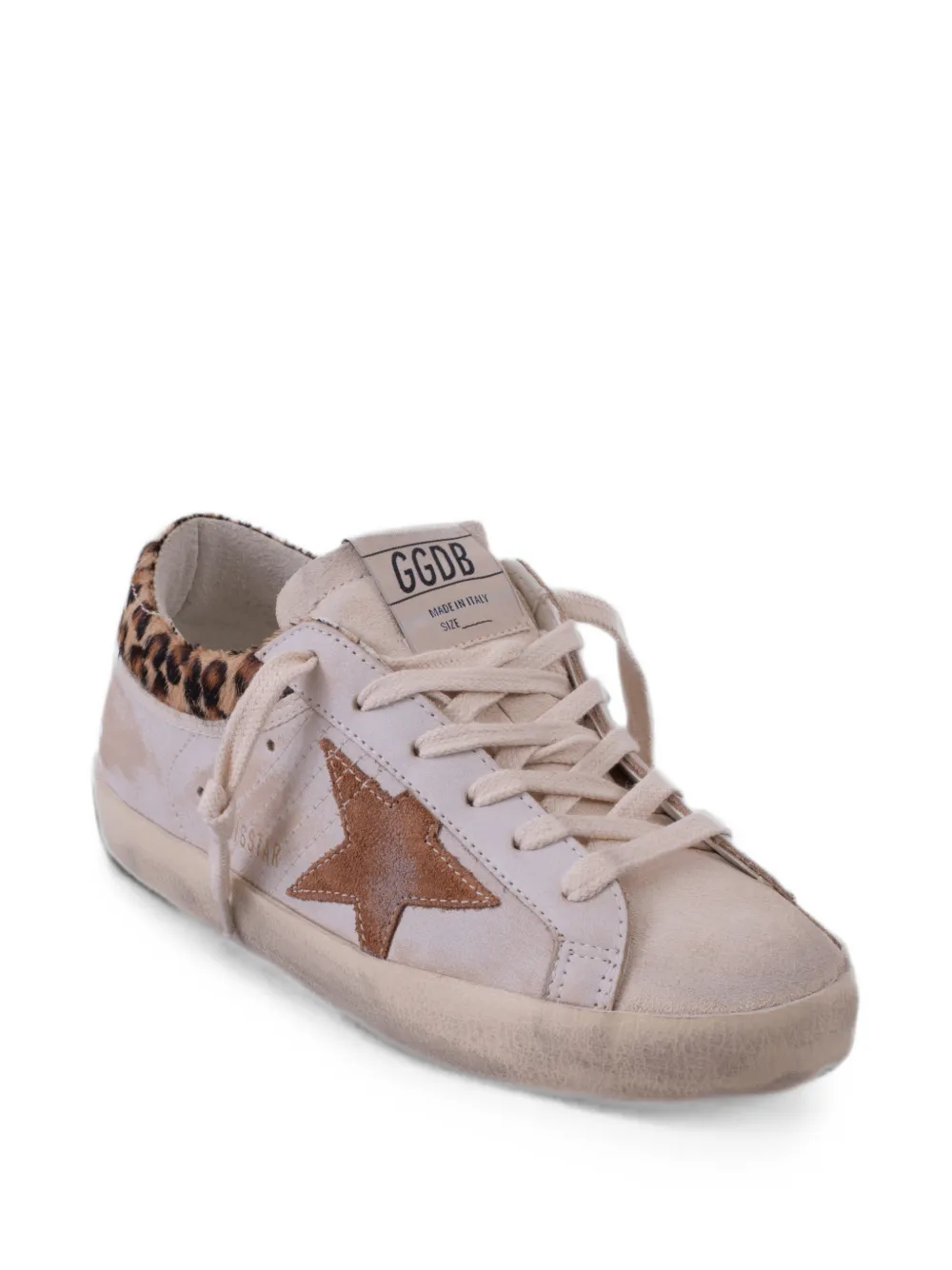 Golden Goose Super-Star leopard-print sneakers Beige