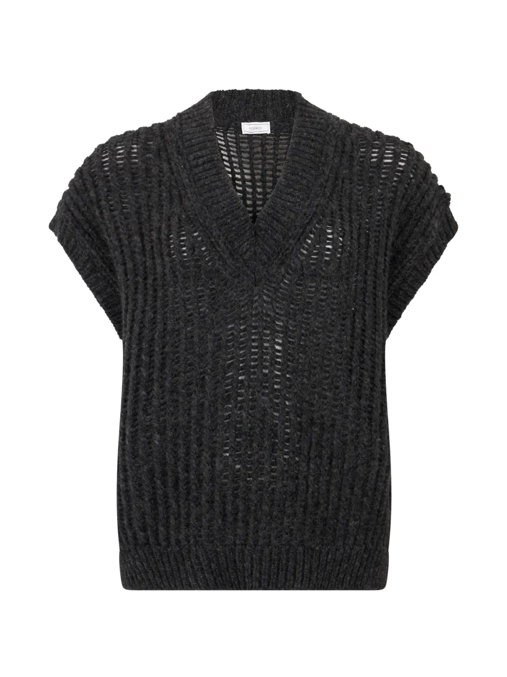 Peserico chunky-knit V-neck vest - Nero