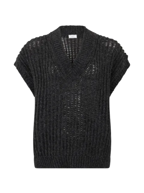 Peserico chunky-knit V-neck vest