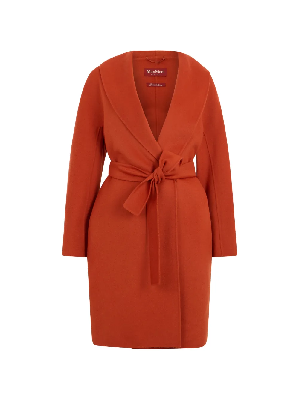 Max Mara Mstestremo belted shawl-collar coat - Arancione