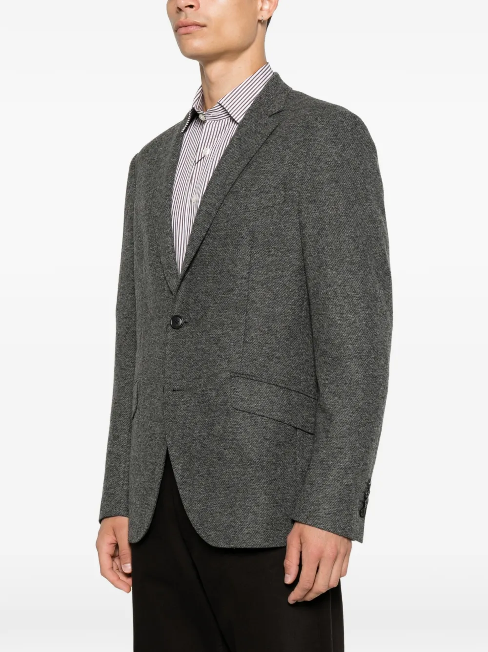 ETRO Blazer met gekerfde revers Grijs
