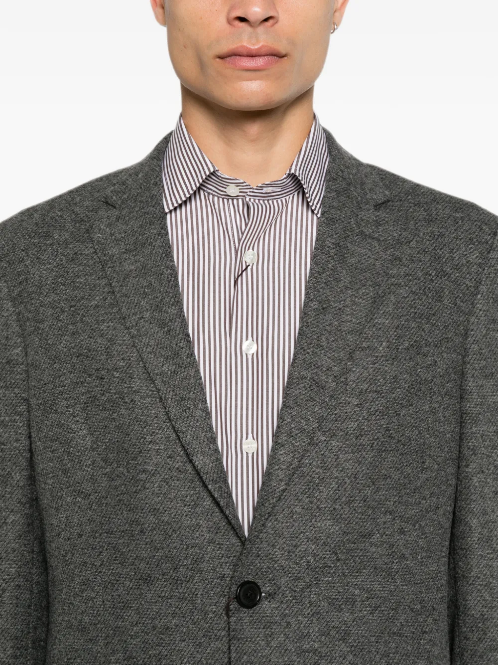 ETRO Blazer met gekerfde revers Grijs