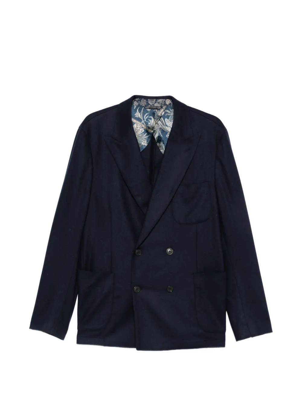ETRO double-breasted peak-lapel blazer - Blu