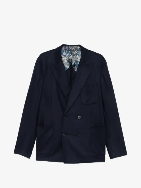 ETRO double-breasted peak-lapel blazer