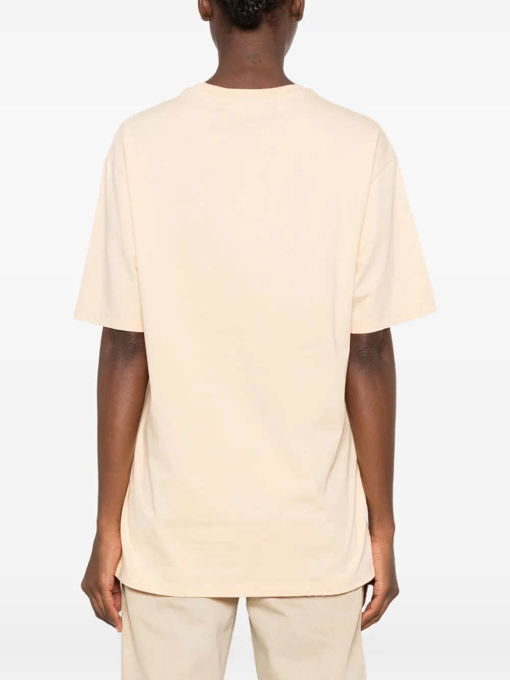 ETRO T-shirt met giraffe-print en logoprint Beige