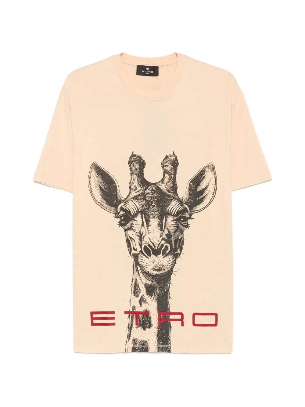 ETRO giraffe-print logo-print T-shirt - Nude