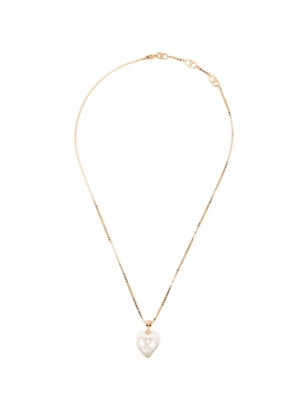 Valentino Garavani VLogo Signature heart necklace - Oro