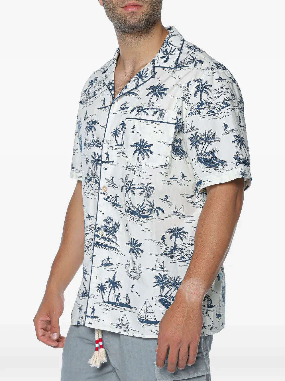 MC2 Saint Barth Kalea overhemd met print Wit