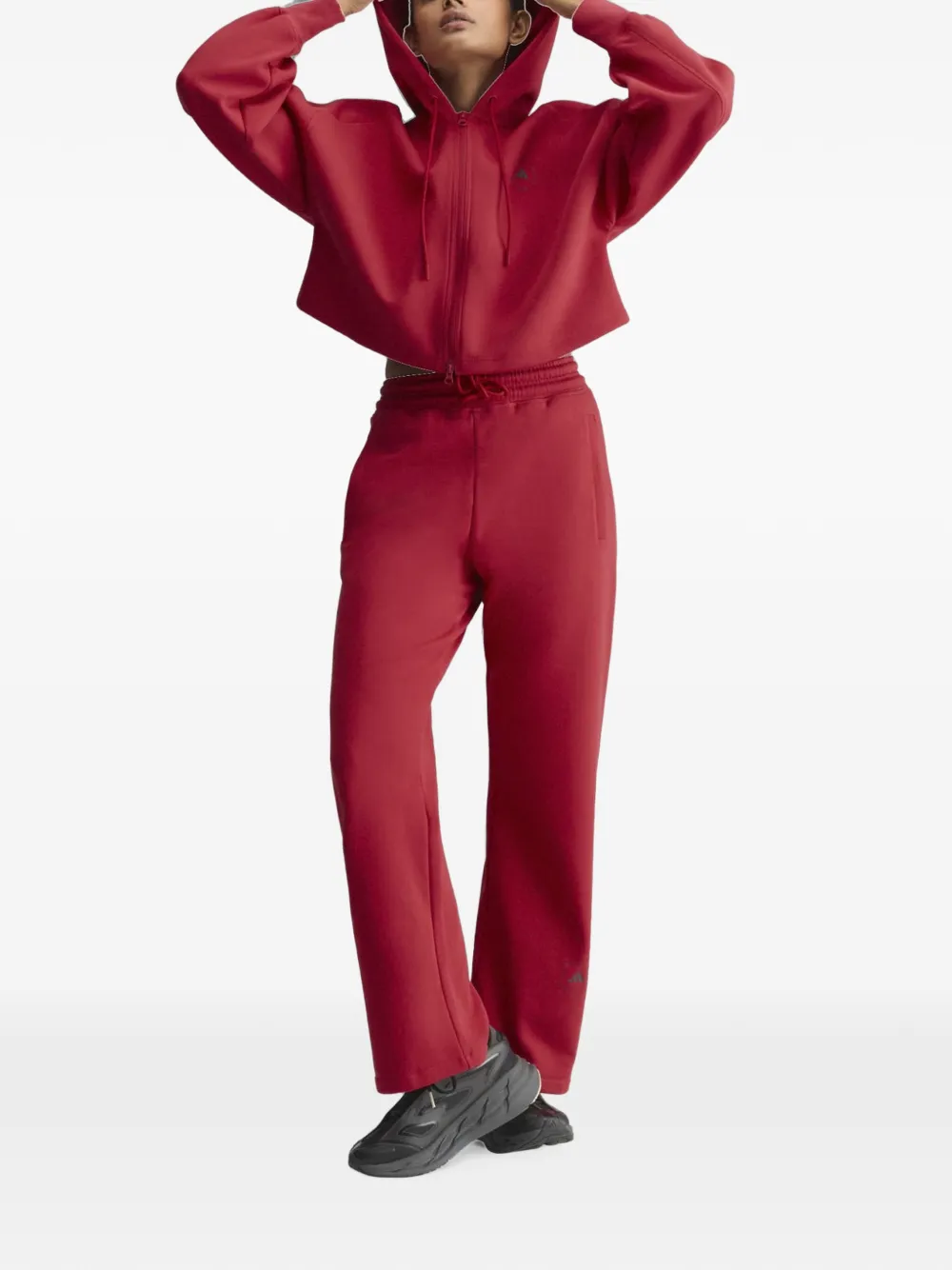 adidas by Stella McCartney Sportswear cropped hoodie Rood
