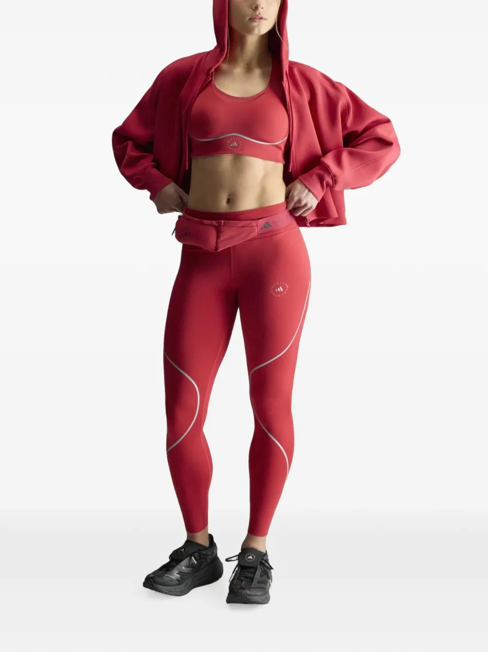 adidas by Stella McCartney Legging met logoprint Rood