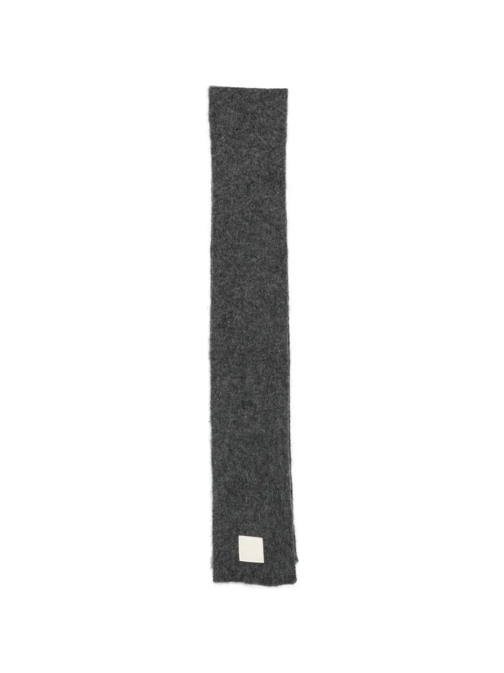 AMI Paris logo-patch knitted scarf