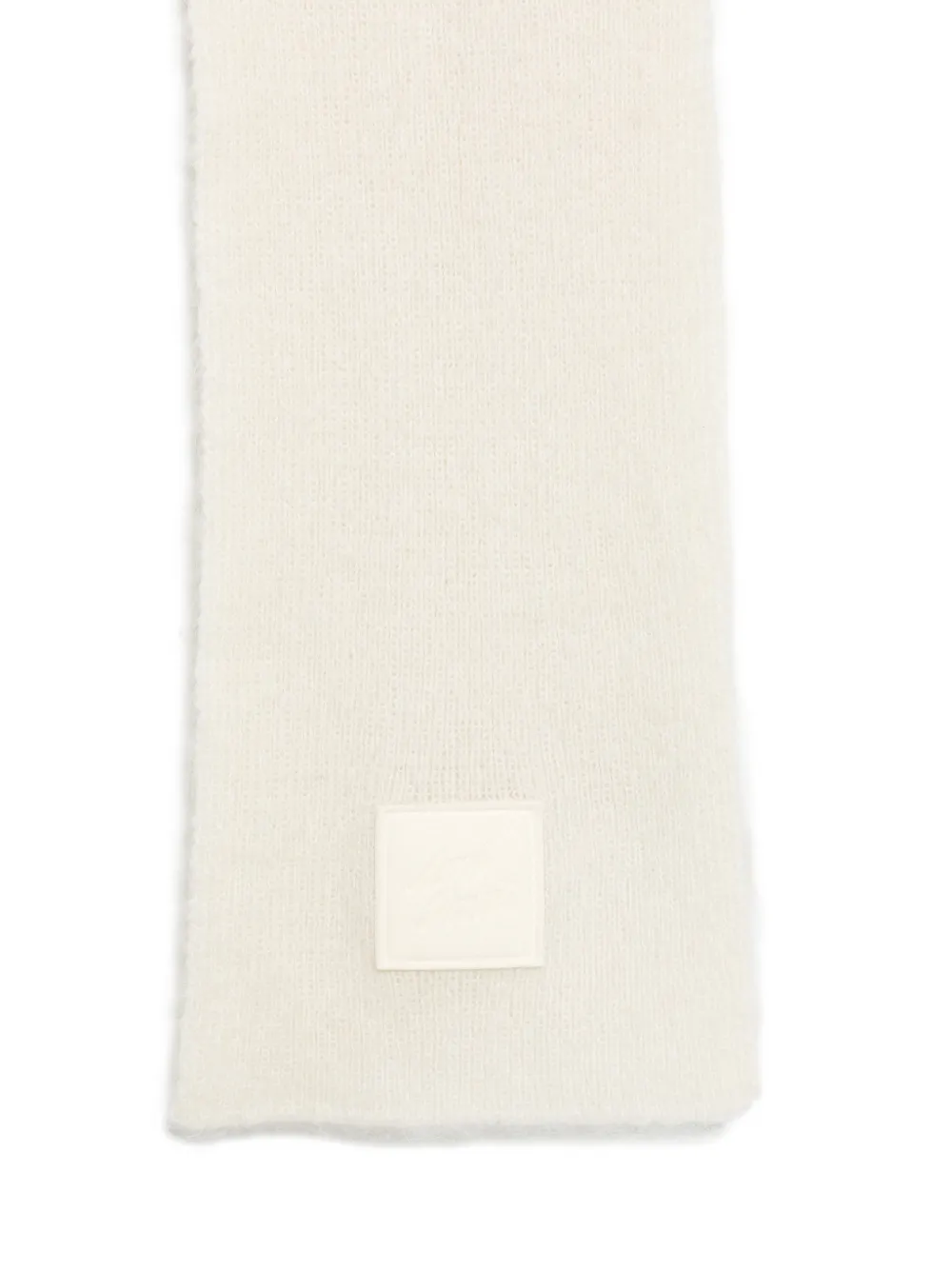AMI Paris Sjaal met logopatch Beige