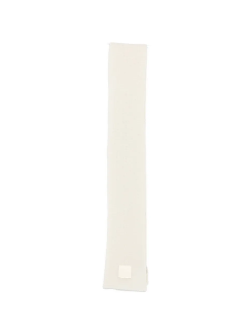 AMI Paris logo-patch knitted scarf