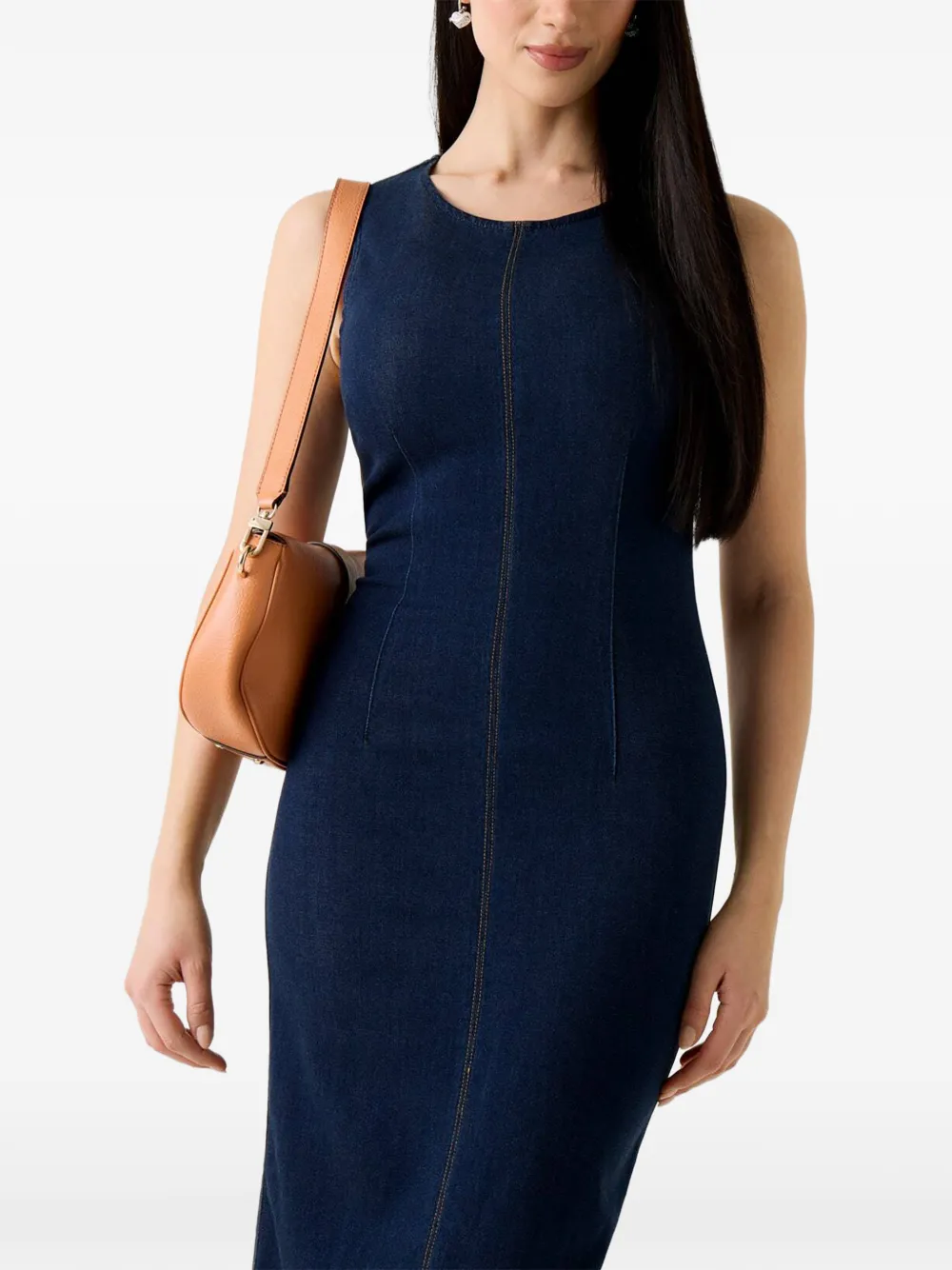 GUESS USA lyocell-blend midi dress - Blau