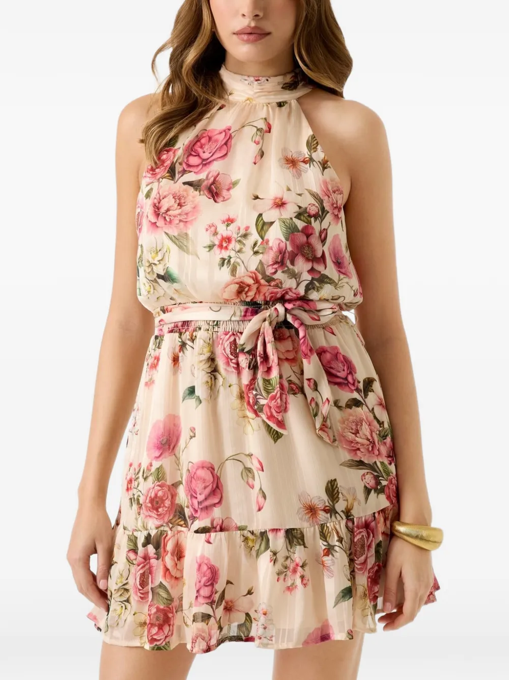 GUESS USA printed mini dress Beige