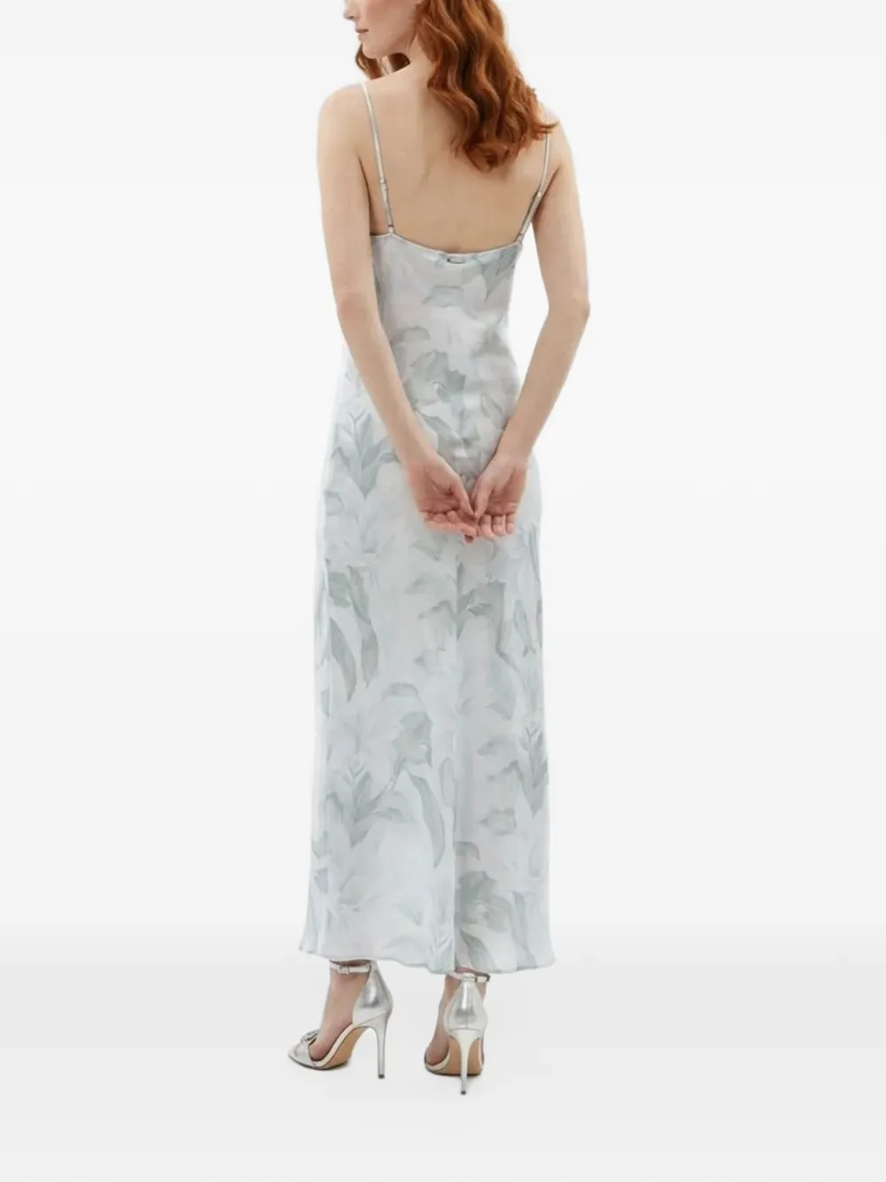 GUESS USA satin midi dress Groen