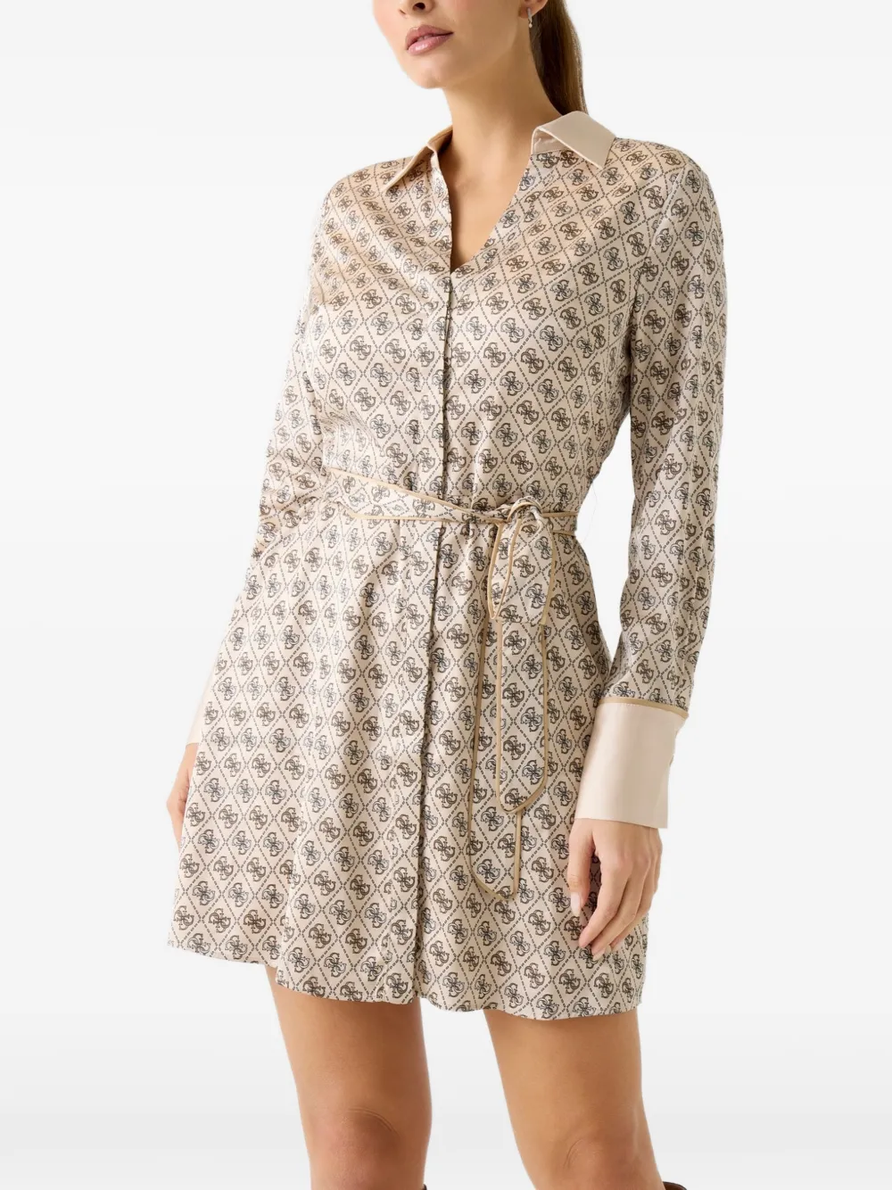 GUESS USA Blerta long sleeve chemisier dress - Toni neutri